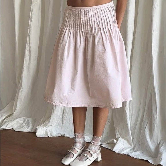 Motel Rocks Asada Midi Skirt In Light Pink Size XS - Picture 2 of 6